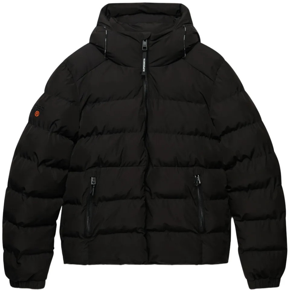 Superdry Hooded Sports Puffer winterjas zwart, foto 2
