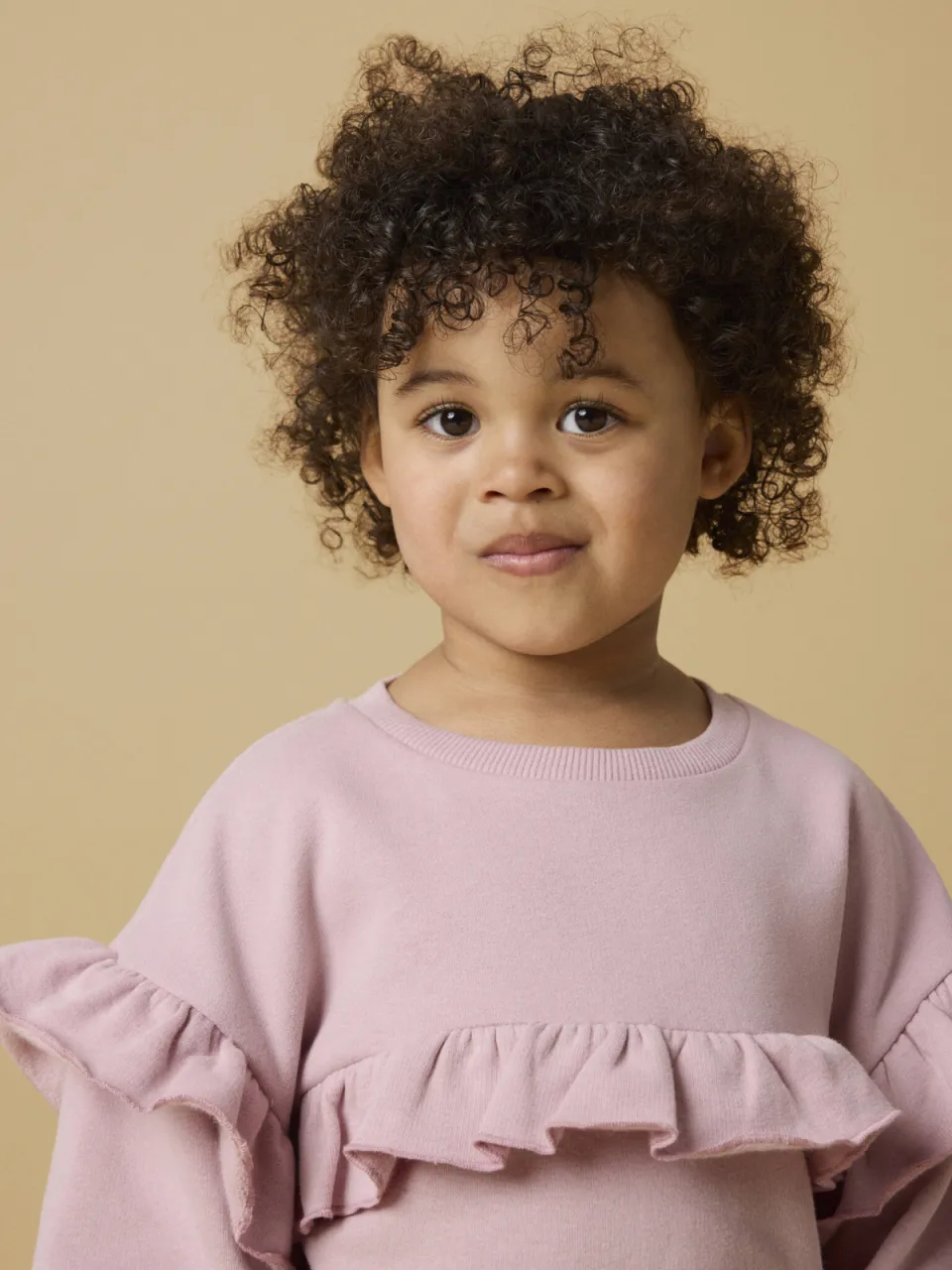 Lil' Atelier MINI loose fit sweater met ruches - roze, foto 5