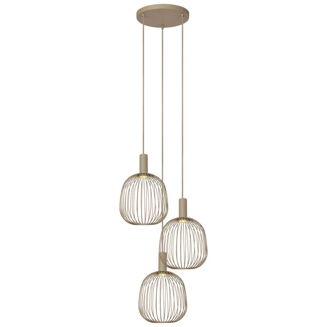 Lucide ESTEREL - Hanglamp - 3xGU10 (MR11) - Taupe | Essential