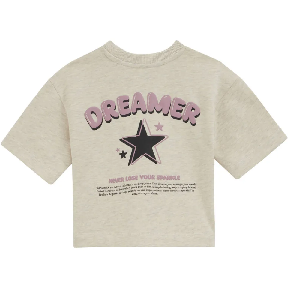 WE Fashion cropped T-shirt beige, foto 4