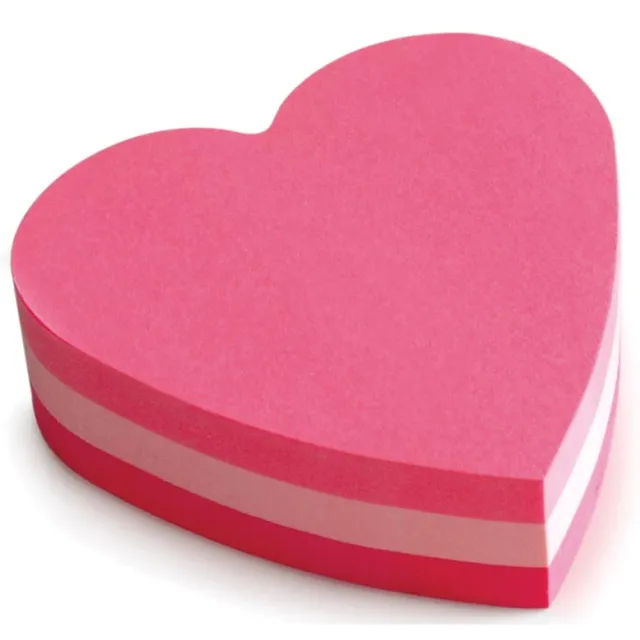 Post-It Notes Memoblok post-it vormen 2007 70x70mm kubus hart Roze