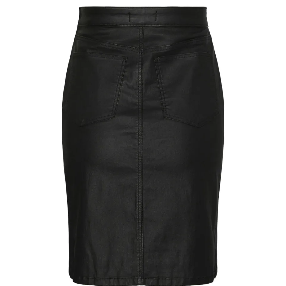 Mamalicious imitatieleren rok zwart, foto 3