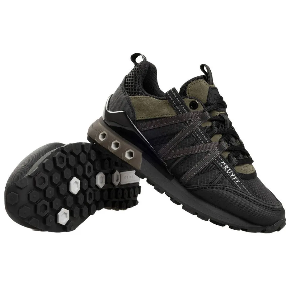 Cruyff leren sneakers - donkergroen/zwart, foto 4
