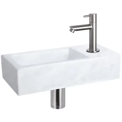Differnz Fonteinset Mix&match Marmer Recht Mat Chroom
