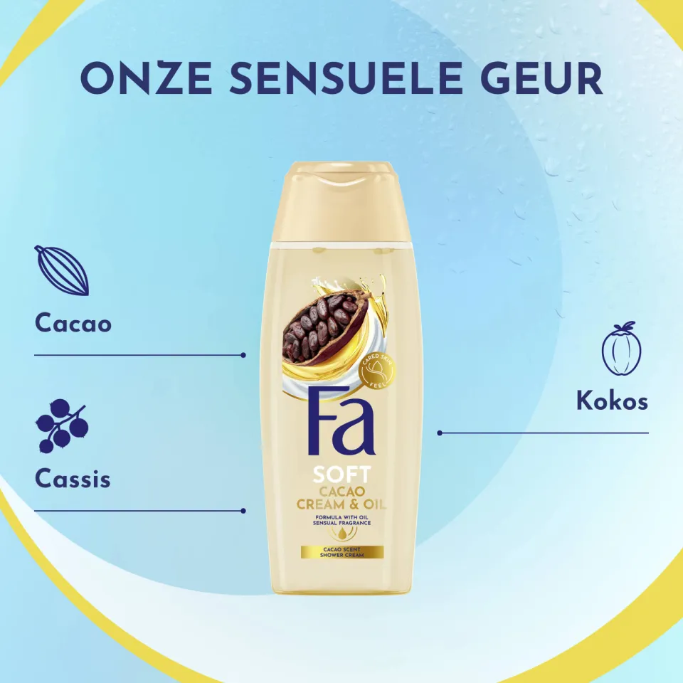 Fa Cream & Oil Cacaobutter & Coco Oil douchegel 6 x 250 ml, foto 5