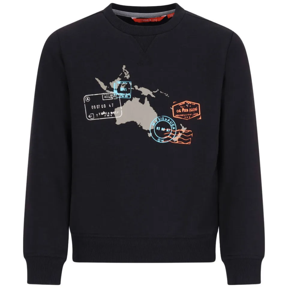 TYGO & vito sweater met print - zwart, foto 3