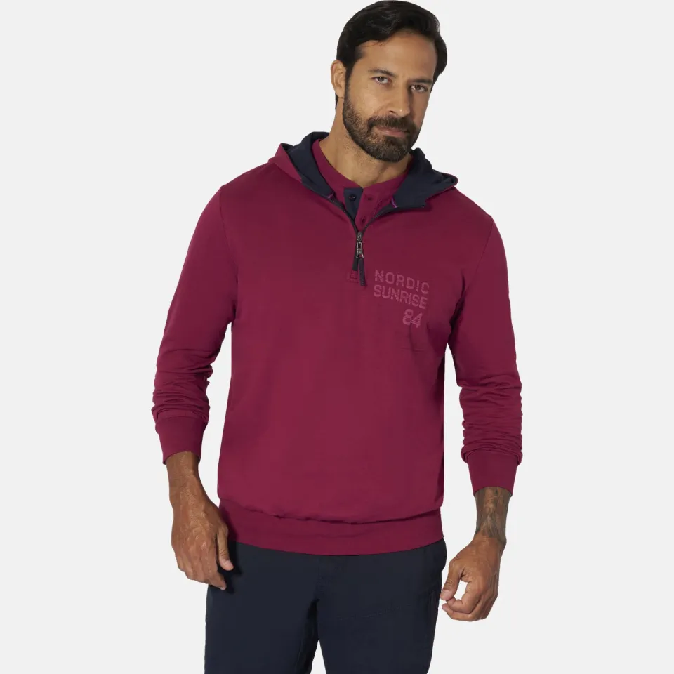 Jan Vanderstorm hoodie Plus Size KORBENKT donkerrood, foto 4