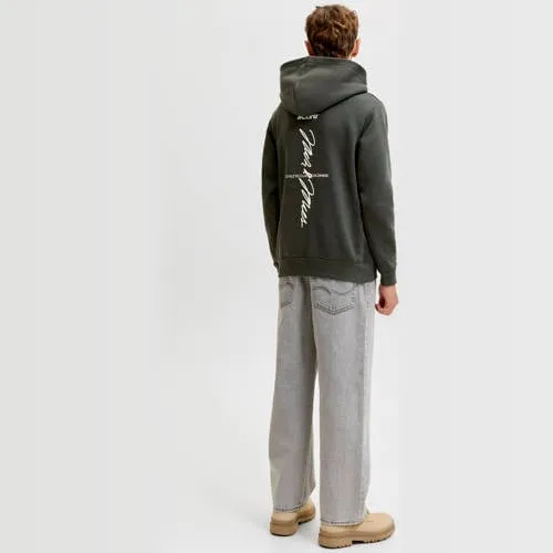 Jack & Jones JUNIOR hoodie met backprint - bruin, foto 4
