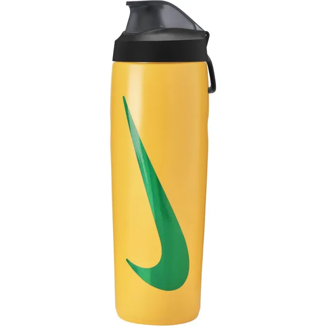 Nike refuel bottle locking lid 710 ml bidon met logo - geel/groen