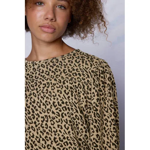 Coolcat sweater Nina luipaard jacquard beige, foto 3