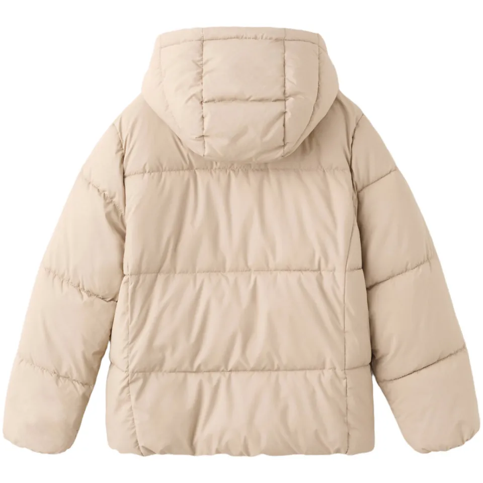 Mango Kids gewatteerde winterjas beige, foto 2