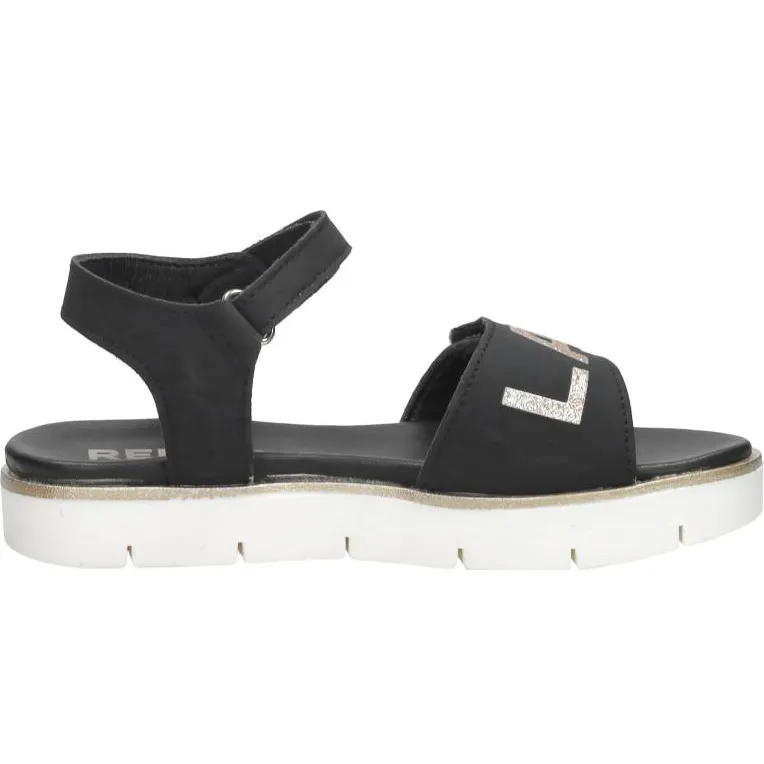Replay Sandal 4 platte sandalen zwart