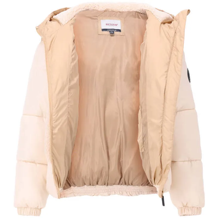Retour Jeans gewatteerde teddy winterjas beige, foto 7