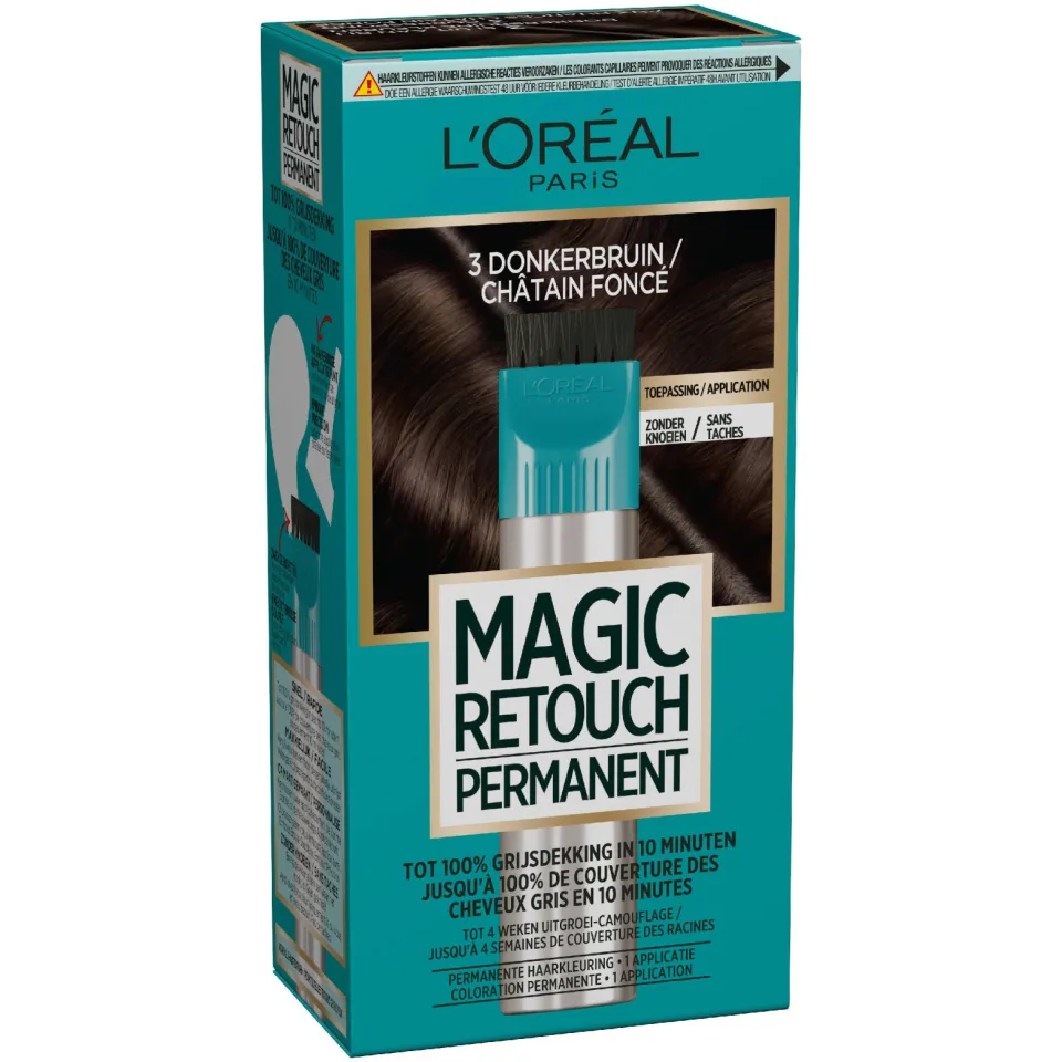 L'oréal Magic Retouch Permanent 3 donkerbruin, foto 2
