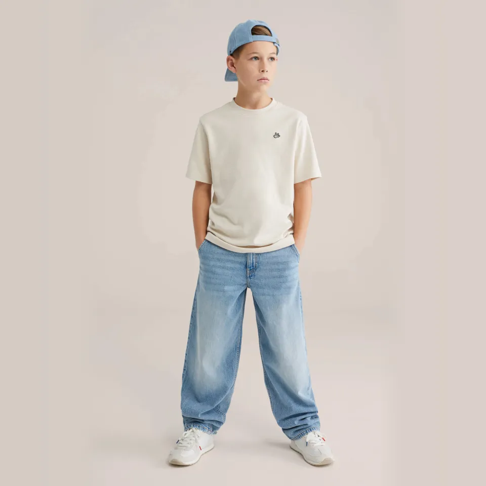 WE Fashion Blue Ridge baggy jeans medium blue denim, foto 4