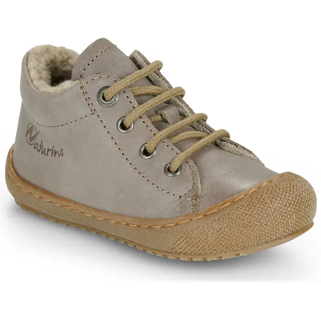 naturino Cocoon hoge sneaker grijs Bruin