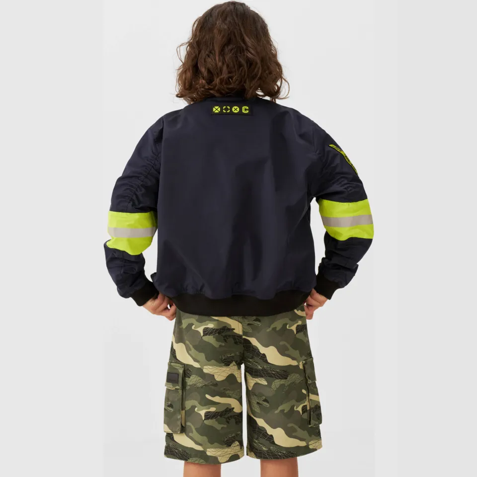 Coolcat Sam bomberjack donkerblauw blauw/geel, foto 5
