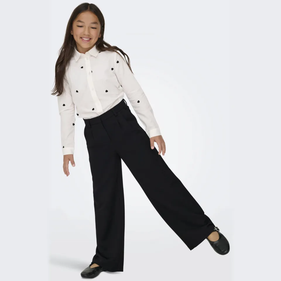 KIDS ONLY GIRL wide leg pantalon zwart, foto 4