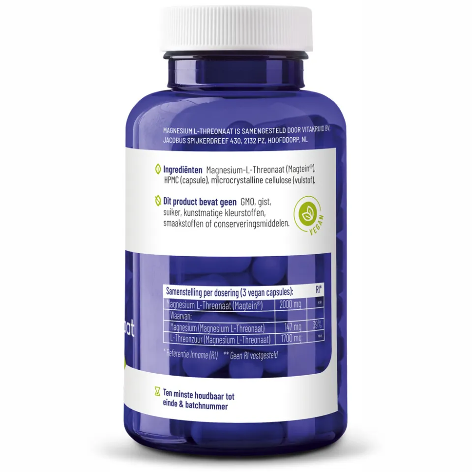 Vitakruid Magtein magnesium L-threonaat capsules