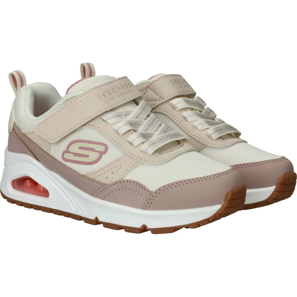 Skechers Uno Mesh Pop lage sneakers beige, foto 3