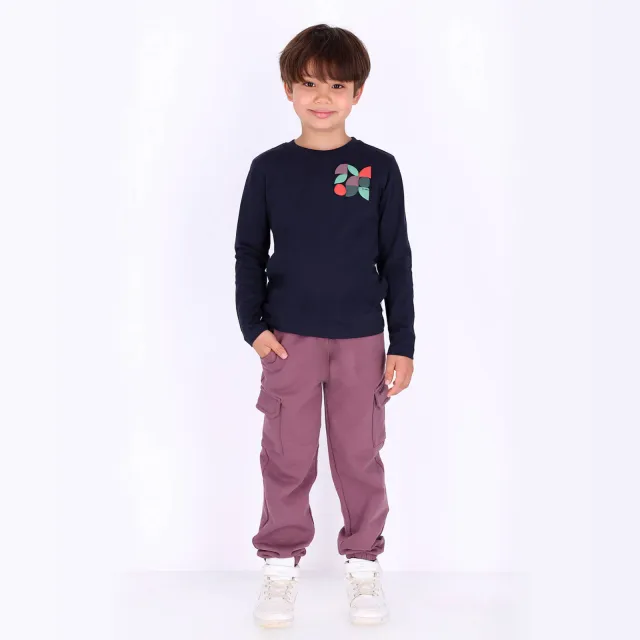 B.Nosy rechtvallende sweater met print Donkerblauw