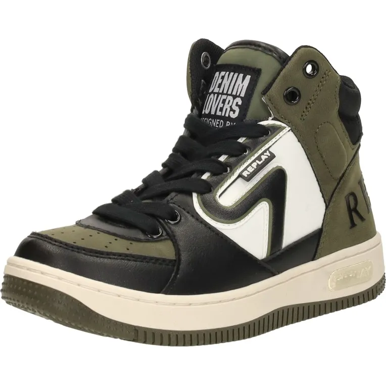 Replay Epic JR Mid Boy 4 hoge sneakers groen, foto 3