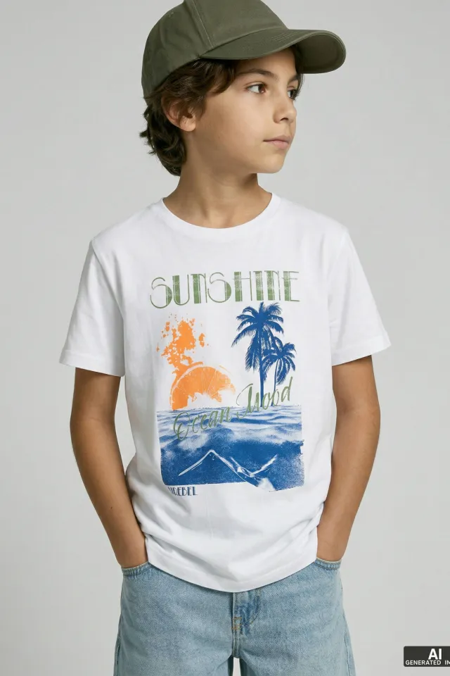 JJ Rebel JUNIOR T-shirt wit, foto 4
