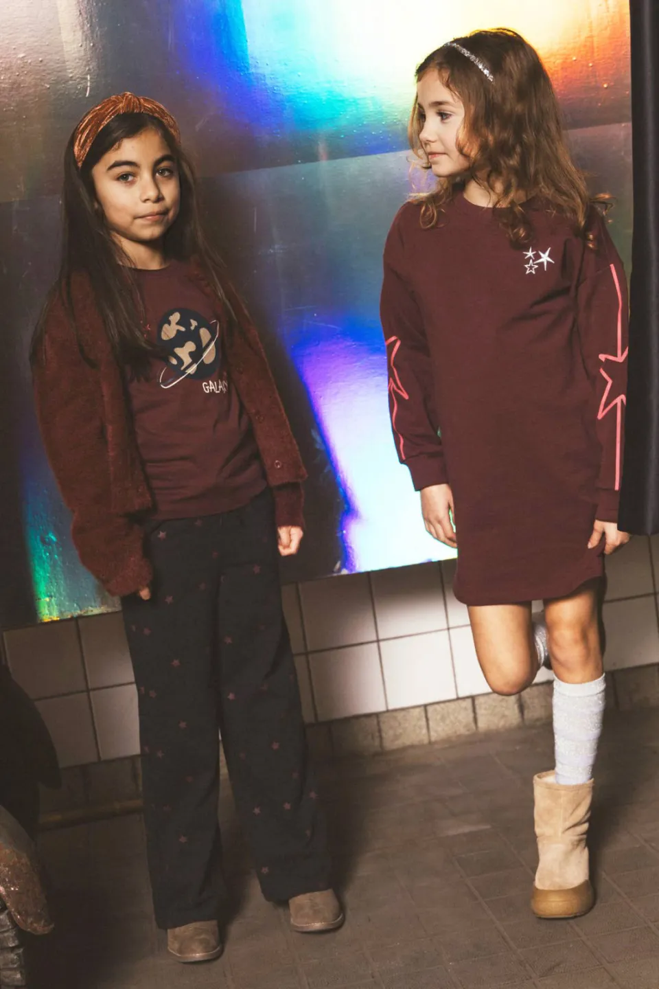 TYGO & vito meisjes longsleeve met print donkerrood