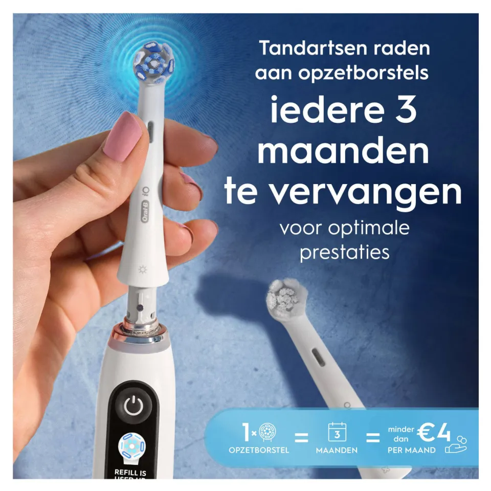Oral-B iO Ultimate Clean opzetborstels - wit - 2 stuks, foto 6