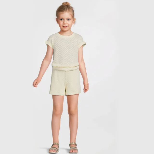 Anytime crochet mouwloze top off-white