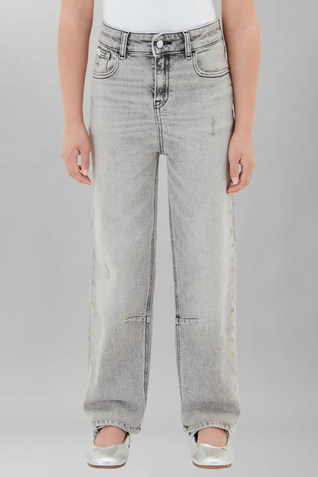 Calvin Klein high waist barrel jeans - grijs Grey denim