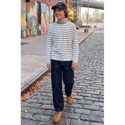 Jack & Jones oversized gestreepte longsleeve groen, foto 4