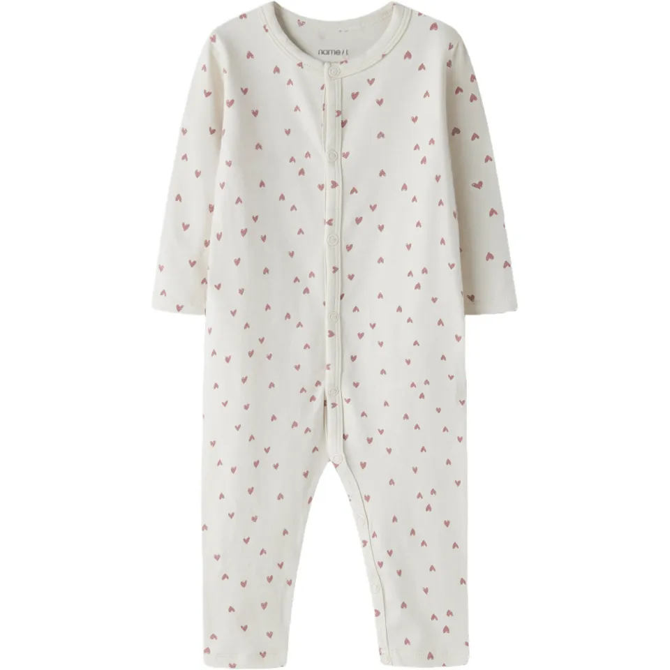 NAME IT BABY babypyjama met hartjes roze/ecru, foto 2