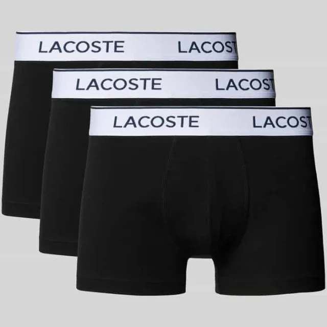 Lacoste Regular fit boxershort in set van 3 zwart, foto 2