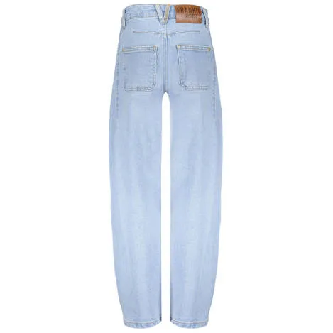 Frankie&Liberty low waist barrel jeans light blue denim Blauw Effen, foto 3