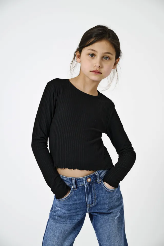 Only KIDS ONLY GIRL longsleeve KOGNELLA zwart