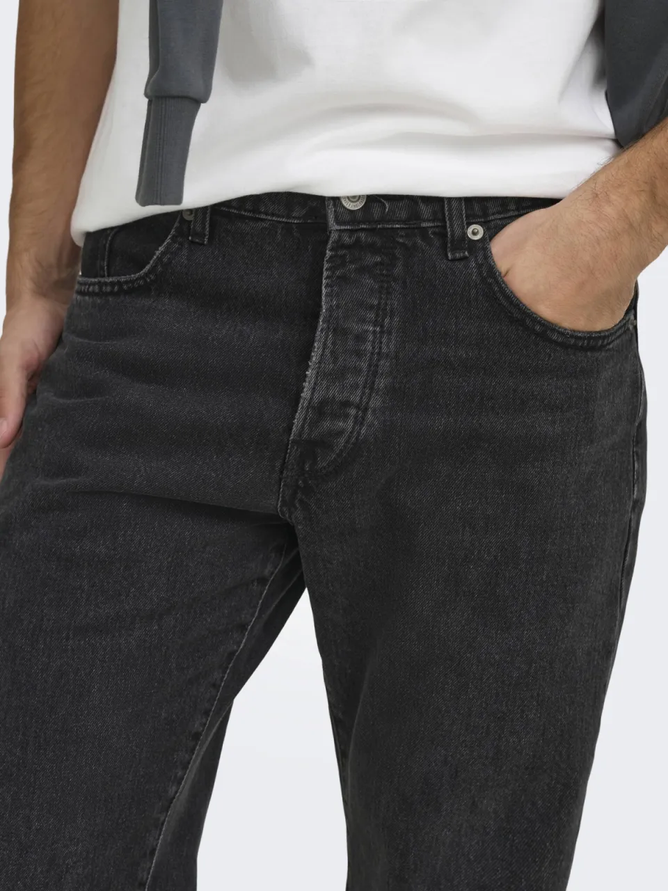 Only & Sons straight leg jeans - zwart, foto 5