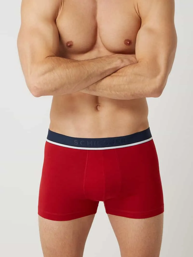 Schiesser Boxershort met stretch in set van 3 Rood