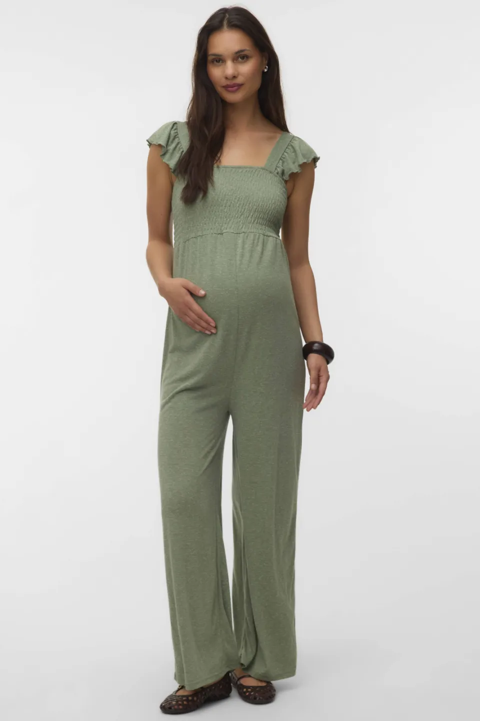 Mamalicious zwangerschaps jumpsuit groen, foto 2