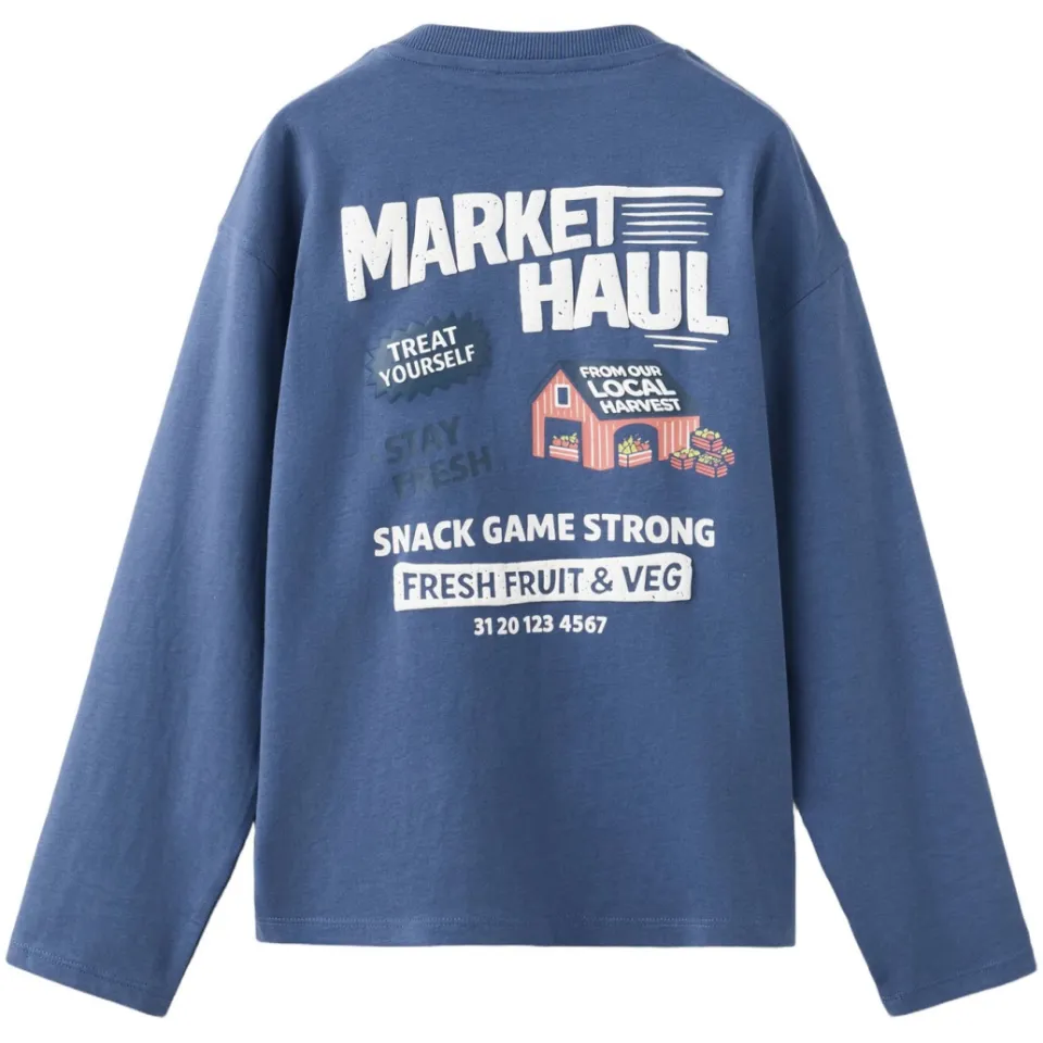 Mango Kids longsleeve blauw, foto 2
