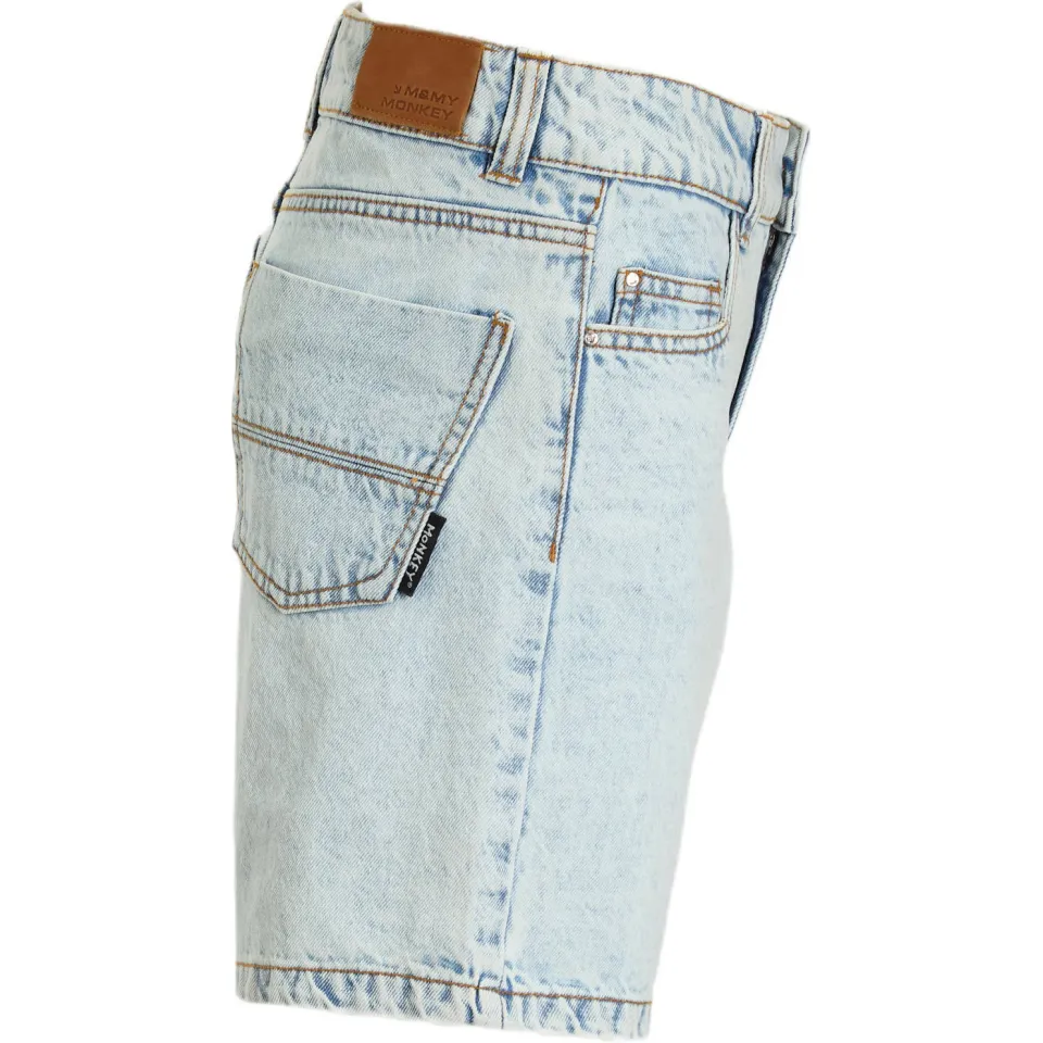 Me & My Monkey Tijmen jeansshort lichtblauw, foto 3