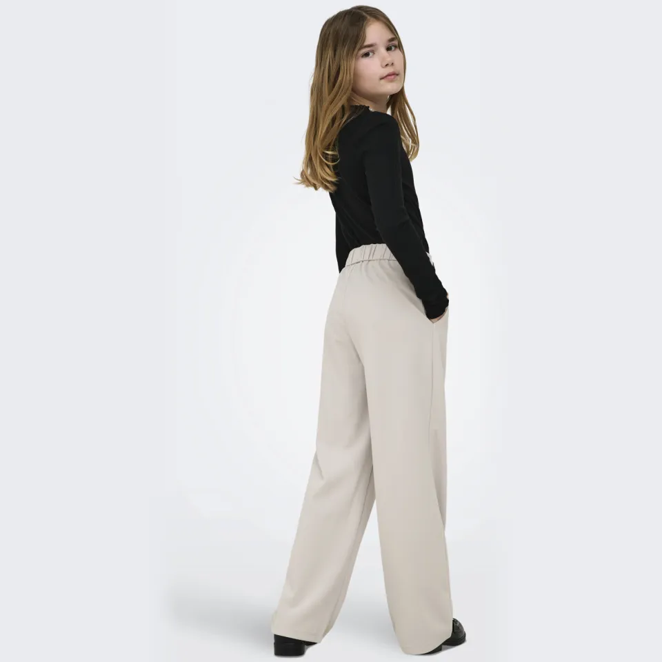 Only Kids Girl wide leg casual broek grijs, foto 5