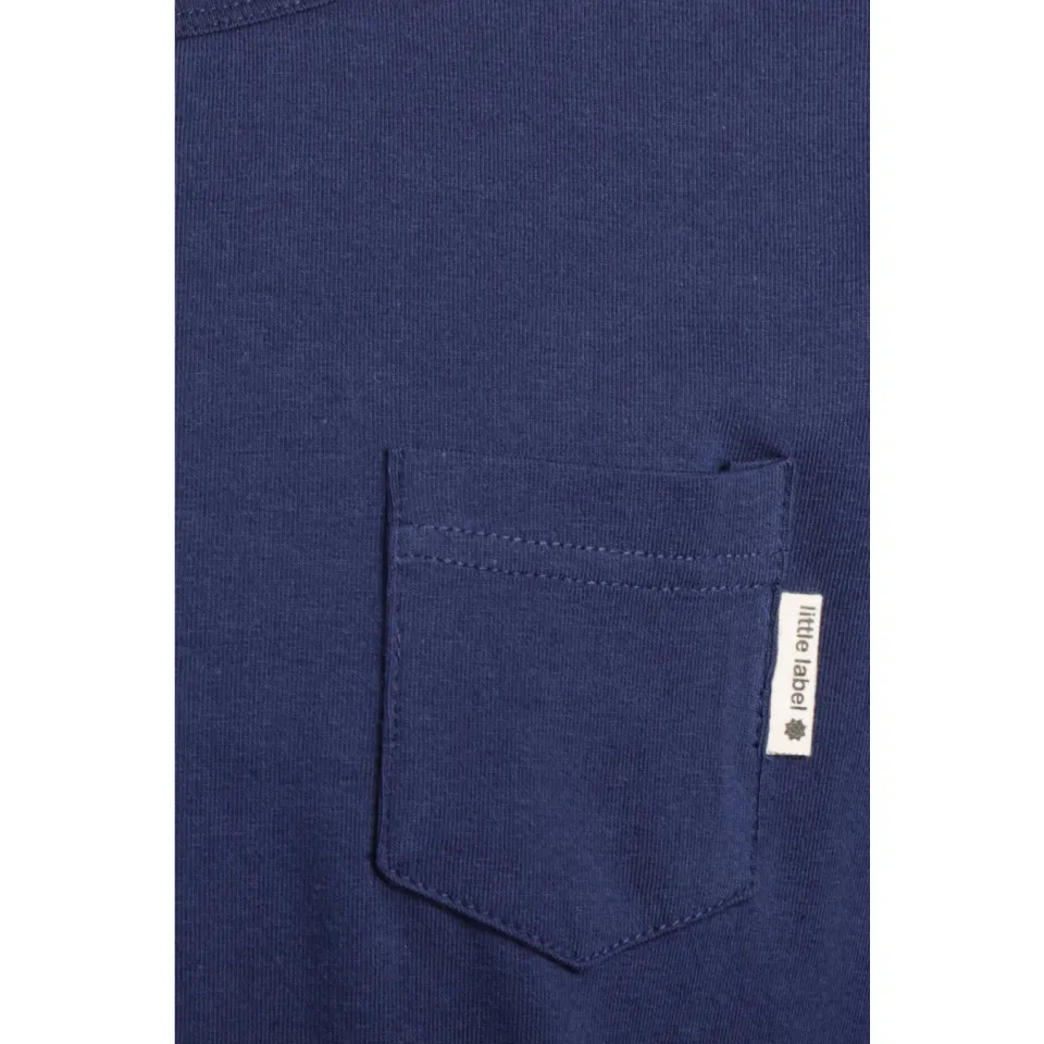 Little Label pyjama met sterrenprint broek donkerblauw/grijs, foto 4