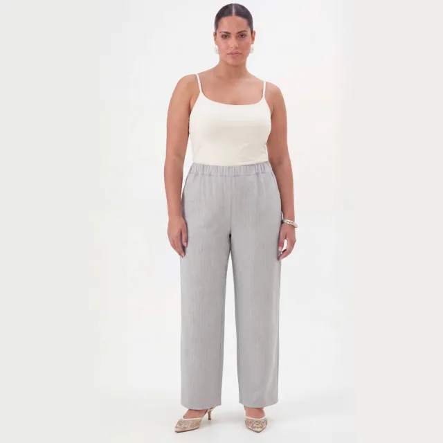 Yoek PINSTRIPE broek grijs Grijs/wit