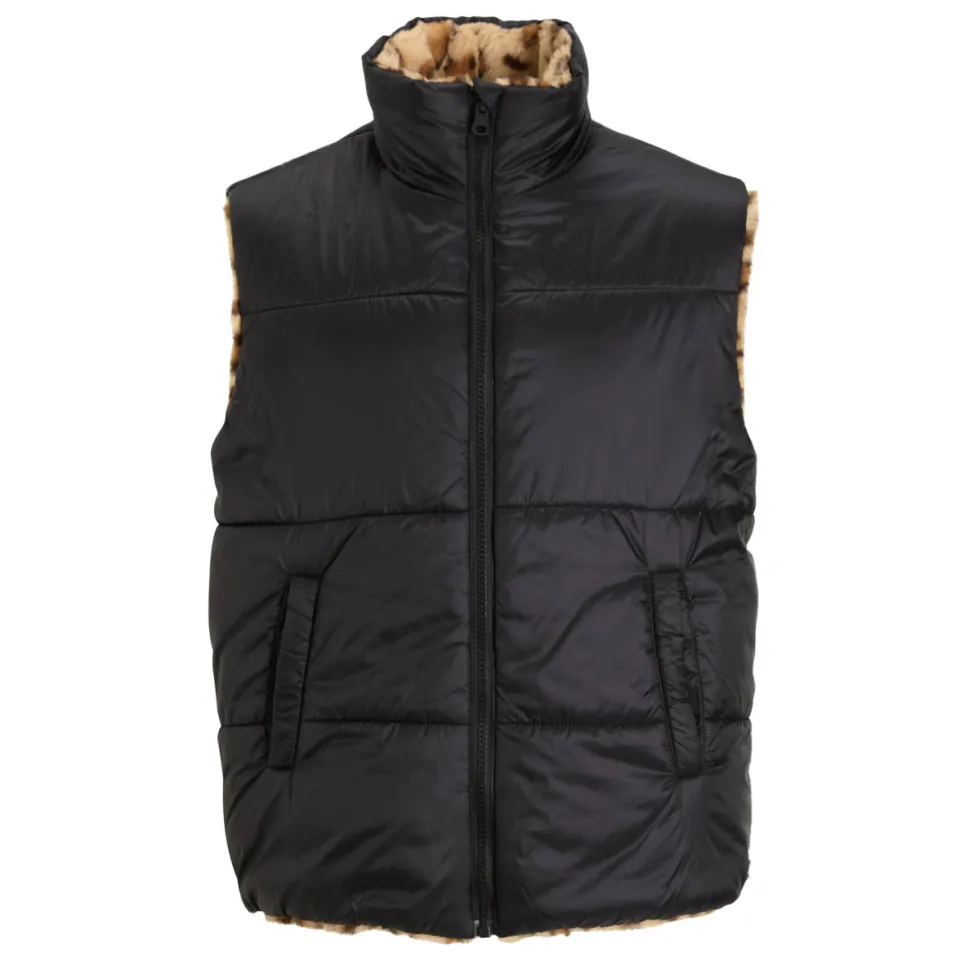 Anytime reversible bodywarmer panterprint zwart, foto 3