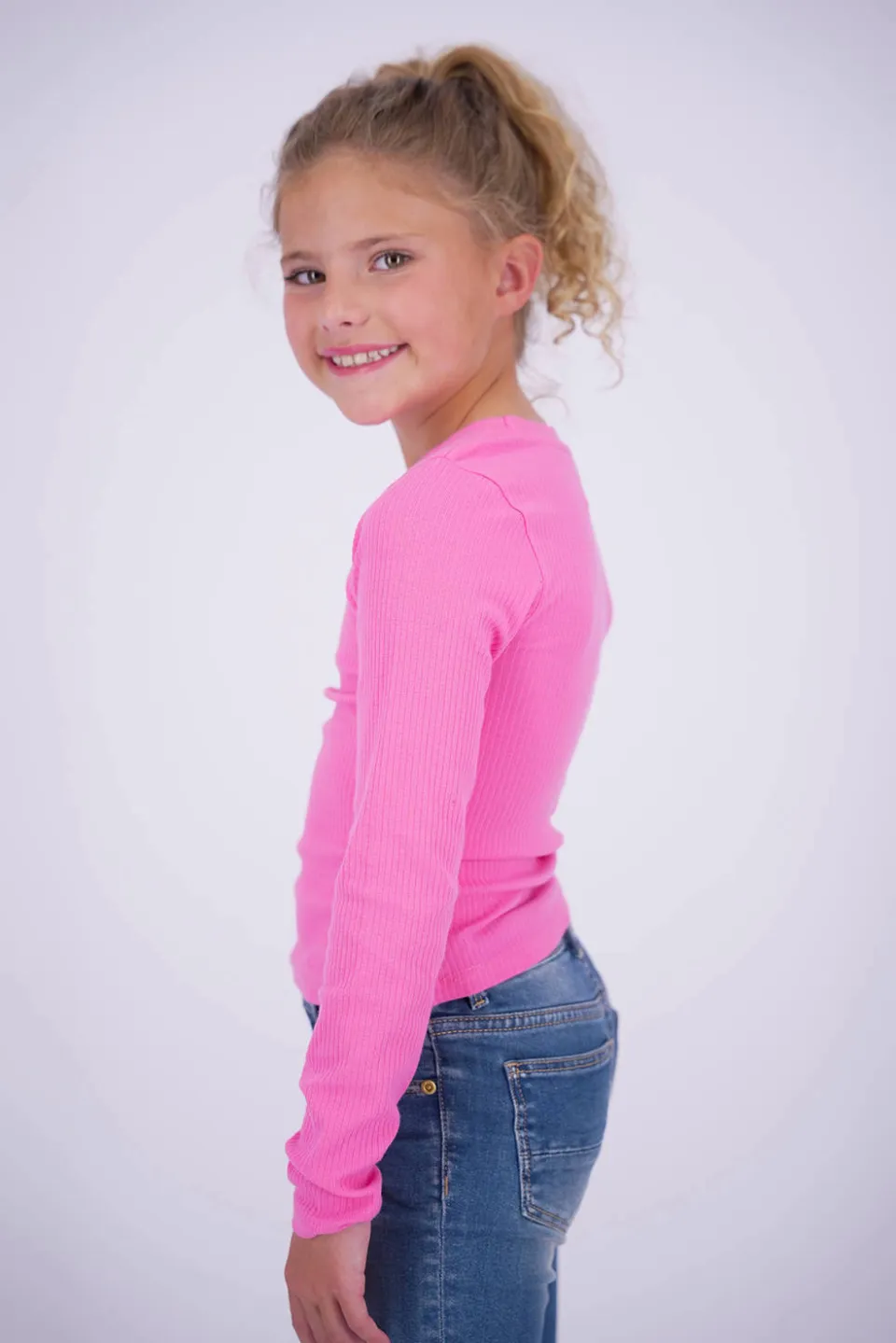 Vingino ribgebreide longsleeve roze, foto 6