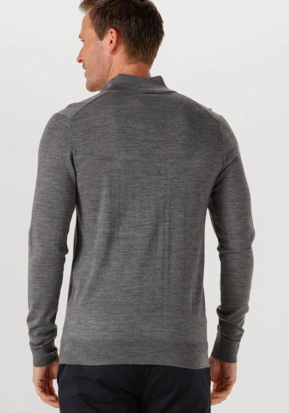 Profuomo Heren Truien & Vesten Pullover Half Zip Merino - Grijs, foto 3