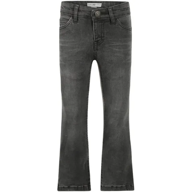 Koko Noko Wn1920 flared jeans donkergrijs grey denim, foto 2