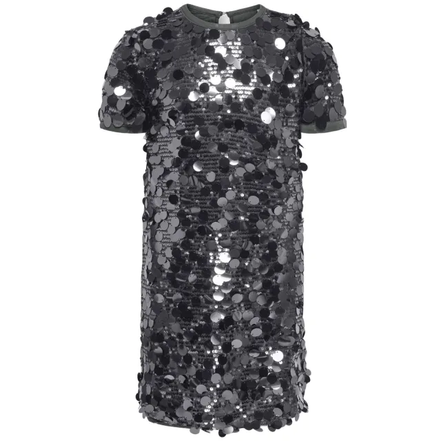 Only KIDS ONLY GIRL midi jurk met pailletten - grijs