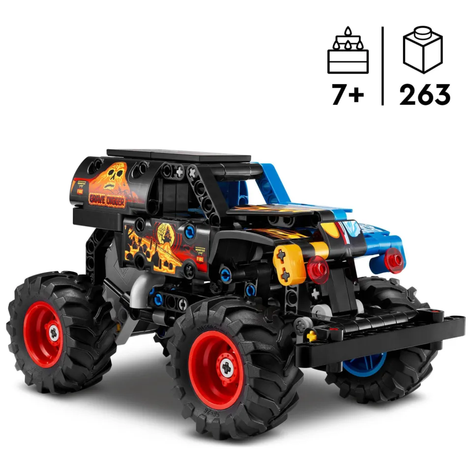 Lego Technic Monster Jam™ Grave Digger™ vuur en ijs 42219, foto 4